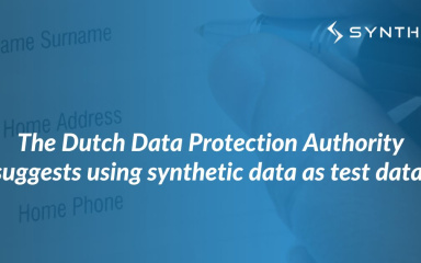 The Dutch Data Protection Authority suggests using synthetic data