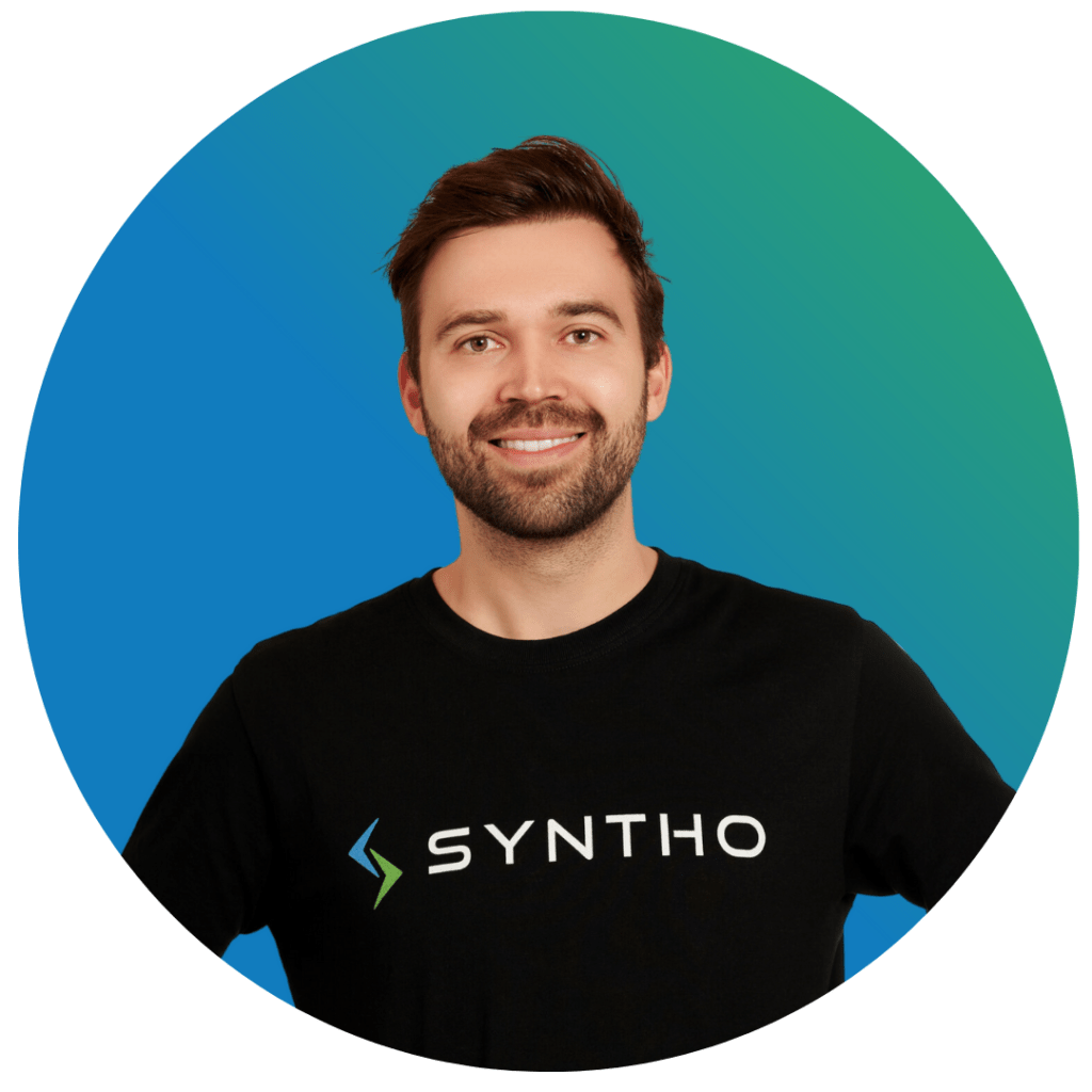 Marijn Vonk, cpo of Syntho round headshot frame