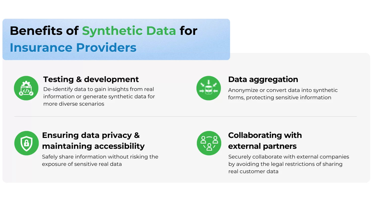 benefits of using synthetic data for insurance providers