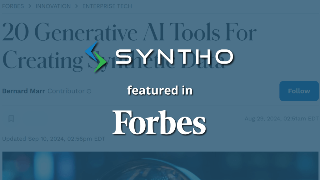 Syntho featured in Forbes featured image